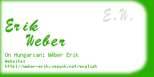 erik weber business card