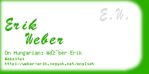 erik weber business card